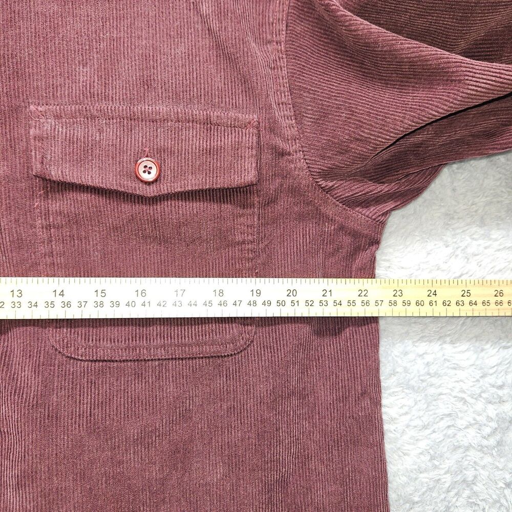 Eddie Bauer Womens Vintage Corduroy Shirt Medium Longsleeve 90s Thick Casual - Picture 6 of 9